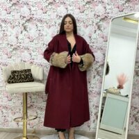 Cappotto con maniche in  pelliccia - immagine 3