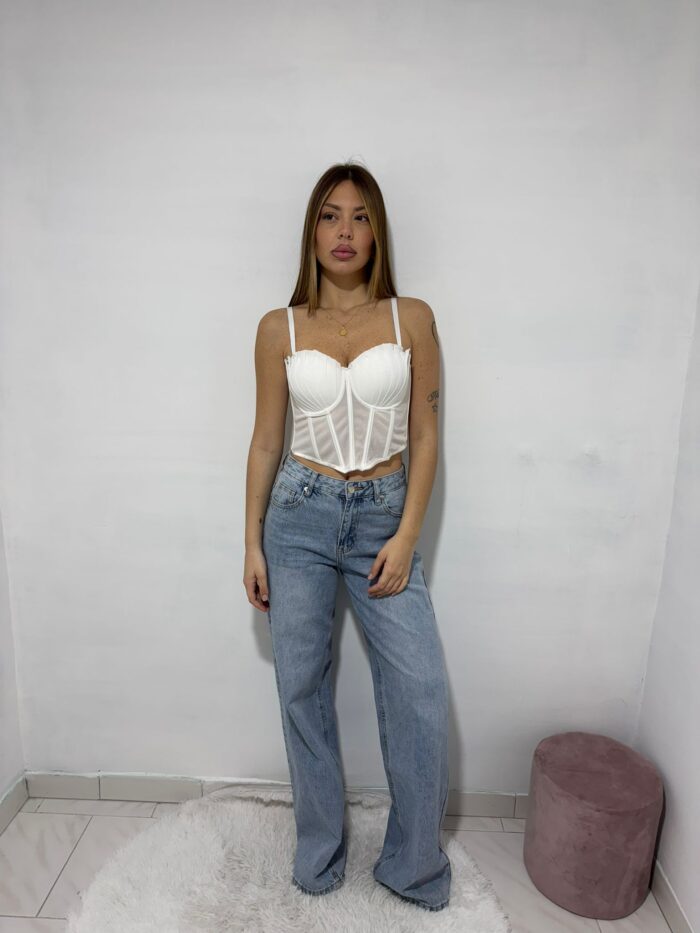 Jeans in denim palazzo - immagine 2