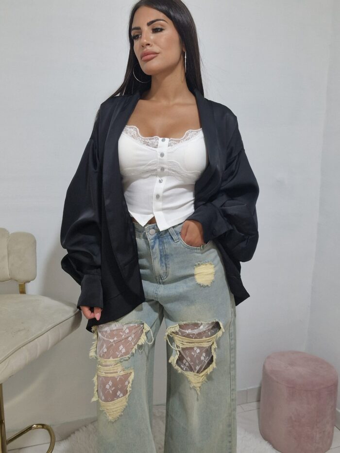 Cardigan satin chic - immagine 4